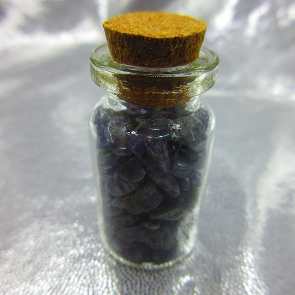Iolite Gemstone Chips In A Bottle Embellishments Natural Semi Precious - Picture 3 of 3